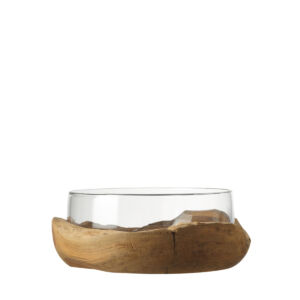 Leonardo Terra üvegtál tíkfa tartóban (28cm)