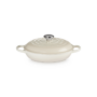 Kép 1/2 - Le Creuset kerek alacsony főzőedény braiser 26 cm meringue szinben