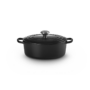 Kép 1/2 - Le Creuset öntöttvas ovális edény  35 cm szatén fekete