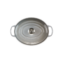 Kép 2/2 - Le Creuset öntöttvas ovális edény  31 cm szürke