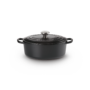 Kép 1/2 - Le Creuset öntöttvas ovális edény  27 cm szatén fekete